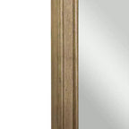 Espejo de pared rectangular rústico marrón/envejecido, marco de madera, 24" An. x 36" Al.