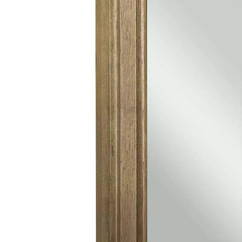 Espejo de pared rectangular rústico marrón/envejecido, marco de madera, 24" An. x 36" Al.