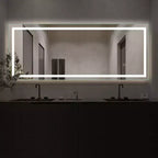 Espejo LED plateado de cuerpo entero, rectangular, para 1 persona, 16" ancho x 63" alto