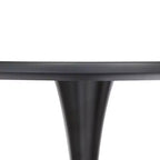 Juego de comedor redondo de 5 piezas transparente, estilo pedestal, capacidad para 4 personas
