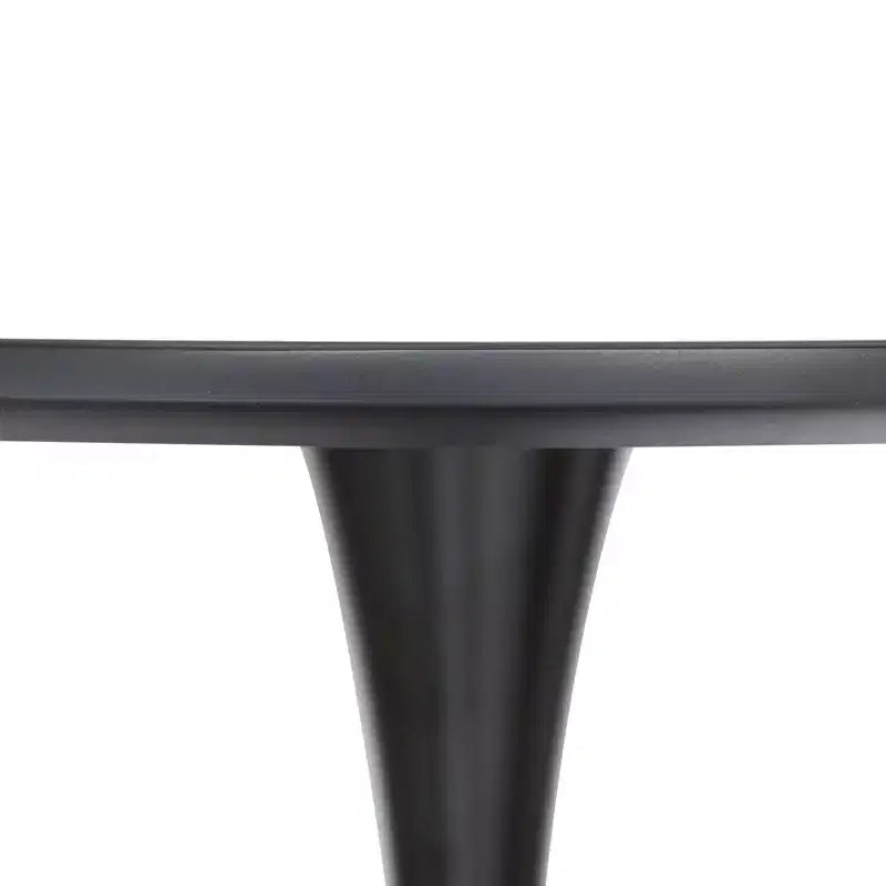 Juego de comedor redondo de 5 piezas transparente, estilo pedestal, capacidad para 4 personas