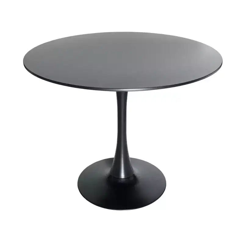 Juego de comedor redondo de 5 piezas transparente, estilo pedestal, capacidad para 4 personas