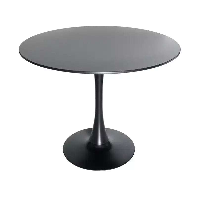 Juego de comedor redondo de 5 piezas transparente, estilo pedestal, capacidad para 4 personas
