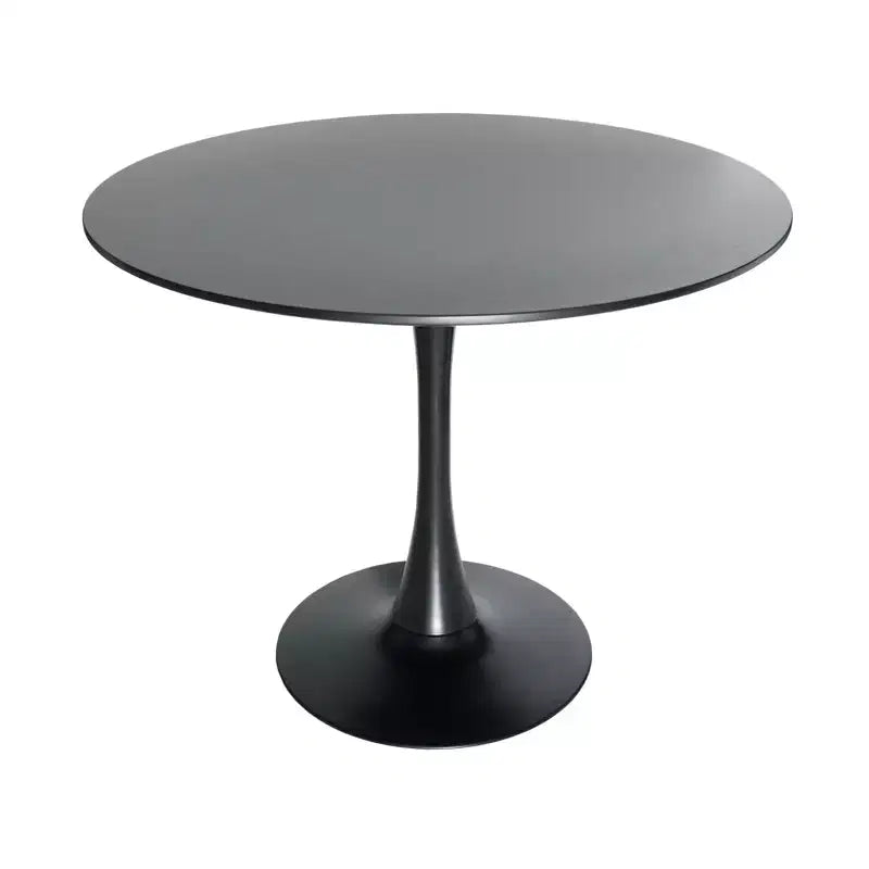 Juego de comedor redondo de 5 piezas transparente, estilo pedestal, capacidad para 4 personas