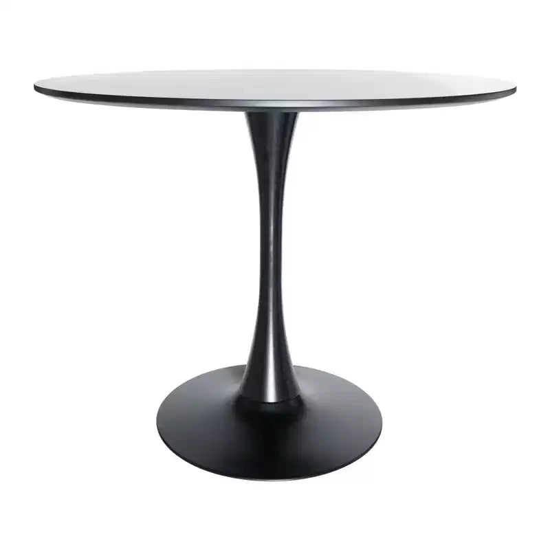 Juego de comedor redondo de 5 piezas transparente, estilo pedestal, capacidad para 4 personas