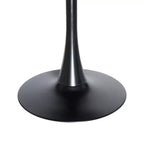 Juego de comedor redondo de 5 piezas transparente, estilo pedestal, capacidad para 4 personas