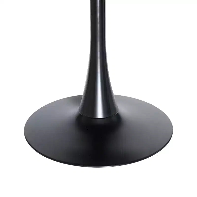 Juego de comedor redondo de 5 piezas transparente, estilo pedestal, capacidad para 4 personas