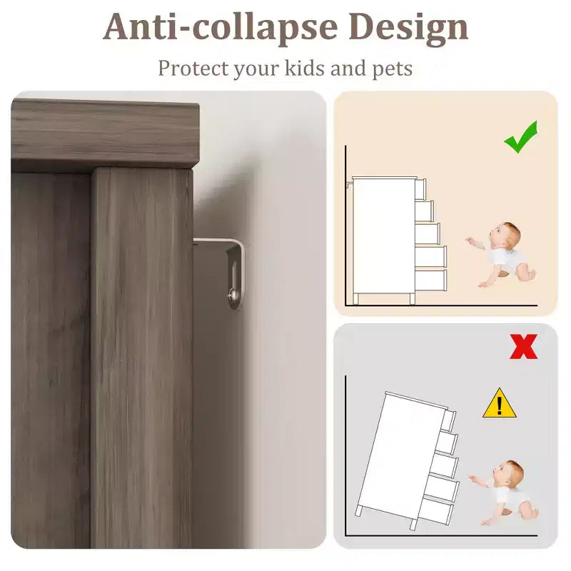 Cómoda alta blanca de 5 cajones con puerta corrediza tipo granero, uso para 1 persona