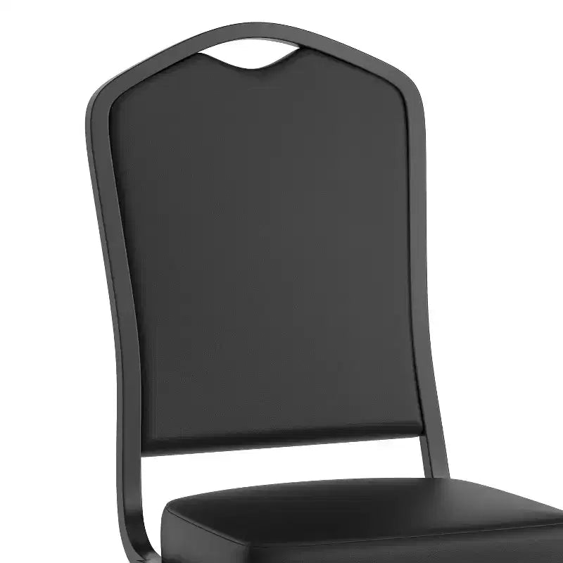 Silla de banquete apilable Black Crown, juego de 4