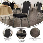 Silla de banquete apilable Black Crown, juego de 4