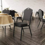 Silla de banquete apilable Black Crown, juego de 4