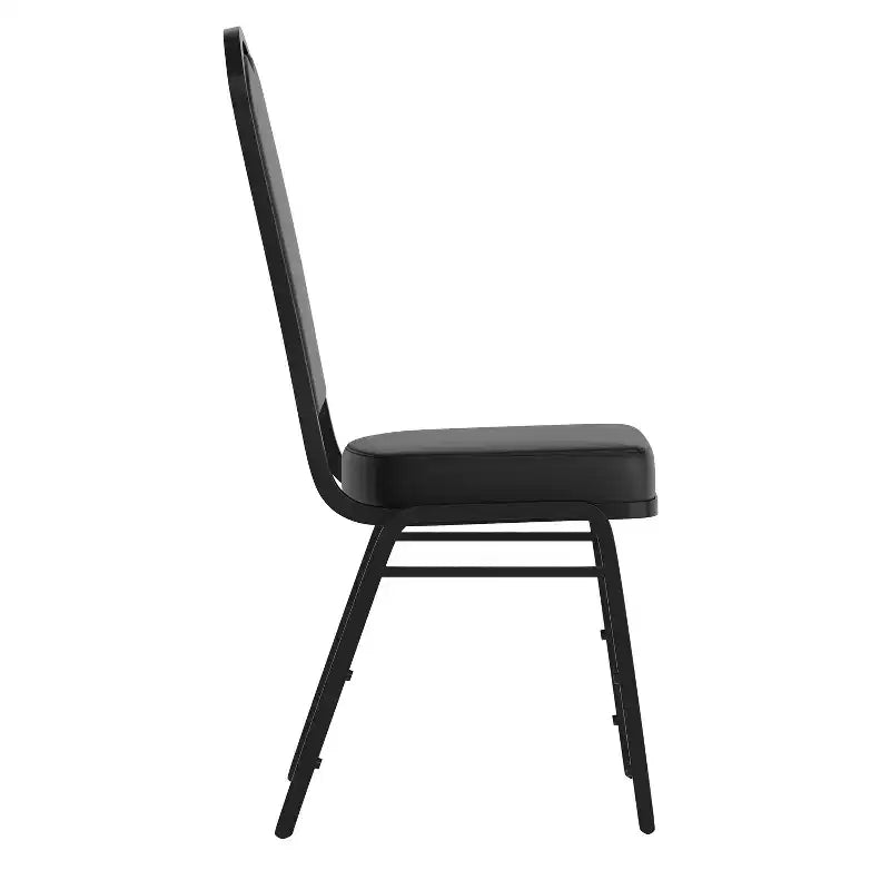 Silla de banquete apilable Black Crown, juego de 4