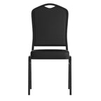 Silla de banquete apilable Black Crown, juego de 4