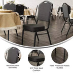 Silla de banquete apilable Black Crown, juego de 4