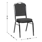 Silla de banquete apilable Black Crown, juego de 4