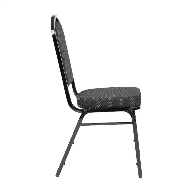Silla de banquete apilable Black Crown, juego de 4