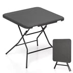 Costway 31.5 Square Folding Table Indoor Outdoor Foldable Plastic Table