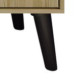 Mueble para TV de 60" con almacenamiento de gabinete y estantes abiertos, marrón / gris / roble claro
