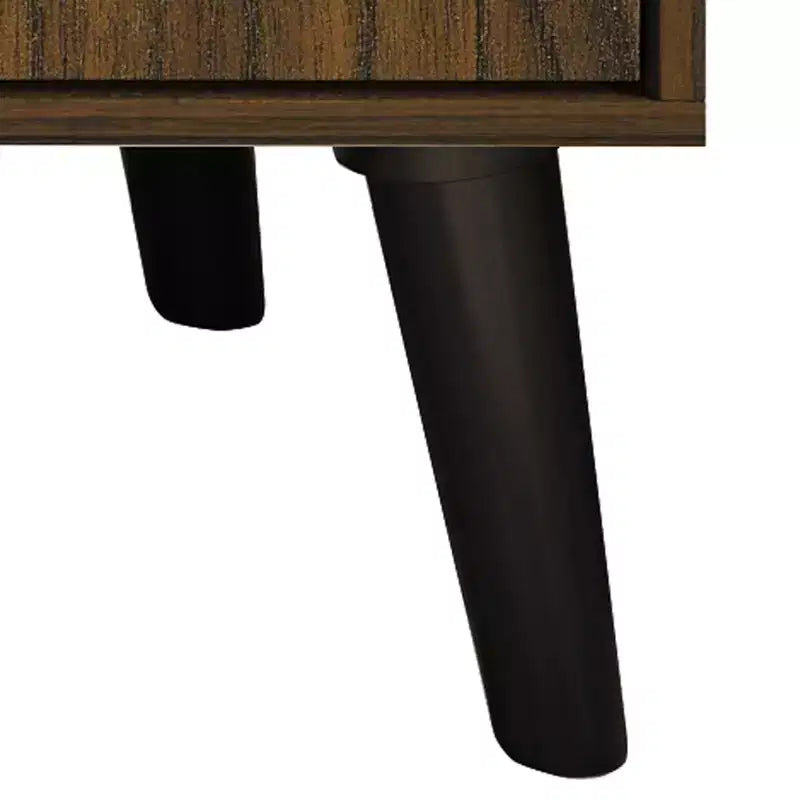 Mueble para TV de 60" con almacenamiento de gabinete y estantes abiertos, marrón / gris / roble claro