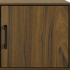 Mueble para TV de 60" con almacenamiento de gabinete y estantes abiertos, marrón / gris / roble claro