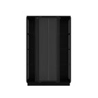 Vitrina de Cristal Negro con Focos LED, Puertas Correderas, Montaje por 1 Persona