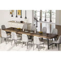 71 Large Dining Table, Farmhouse Dining Table for 8-12, Brown Wood 6-10 Seater w/Adjustable Feet, Kitchen/Dining/Living Room