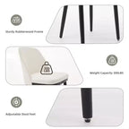 Sillas de comedor de lino beige, sin brazos y con respaldo curvado, juego de 4 o 6