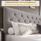Base de cama tapizada en terciopelo blanco/negro con 2 cajones de almacenamiento, tamaño matrimonial/queen/king, para 1-2 adultos
