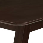 Mesa de comedor rectangular marrón, estilo caballete, para 4 personas