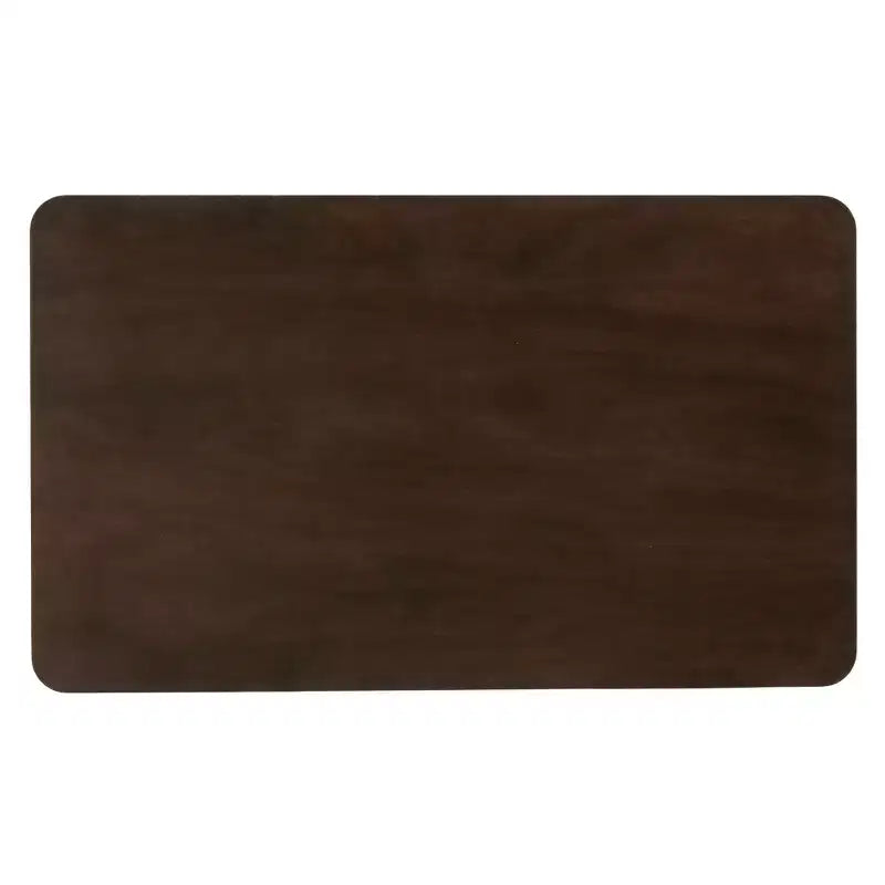 Mesa de comedor rectangular marrón, estilo caballete, para 4 personas