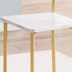 Juego de mesa de comedor redonda, blanca, de 3 piezas, para 2 personas