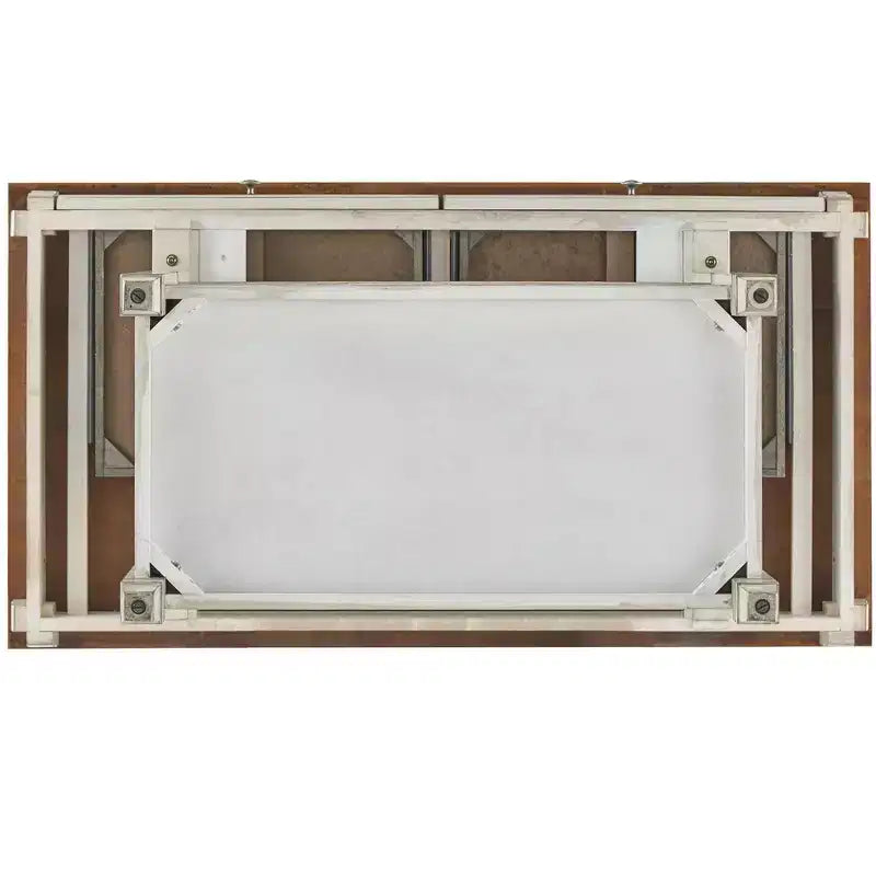 Isla de Cocina Bicolor con Cajones – Gris Antiguo / Blanco Antiguo / Negro
