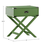 Mesa de Noche de Madera X-Base con Cajón | Negro / Azul / Gris / Azul Claro / Verde Prado / Blanco | 1 Persona