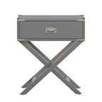 Mesa de Noche de Madera X-Base con Cajón | Negro / Azul / Gris / Azul Claro / Verde Prado / Blanco | 1 Persona