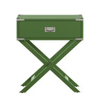 Mesa de Noche de Madera X-Base con Cajón | Negro / Azul / Gris / Azul Claro / Verde Prado / Blanco | 1 Persona