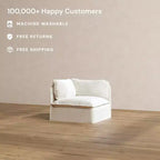 Sillón modular tapizado con brazo izquierdo, 1 plaza