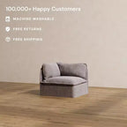 Sillón modular tapizado con brazo izquierdo, 1 plaza