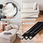 Sillón modular tapizado con brazo izquierdo, 1 plaza