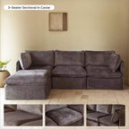 Sillón modular tapizado con brazo izquierdo, 1 plaza