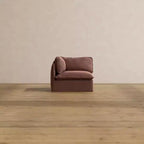 Sillón modular tapizado con brazo izquierdo, 1 plaza