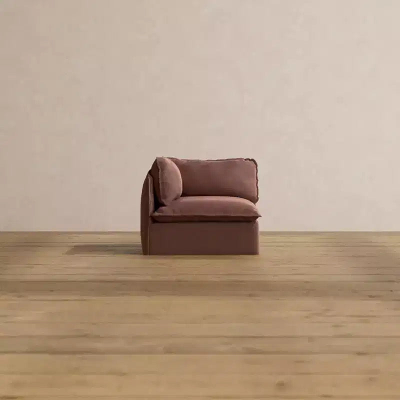 Sillón modular tapizado con brazo izquierdo, 1 plaza