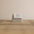 Sillón modular tapizado con brazo izquierdo, 1 plaza