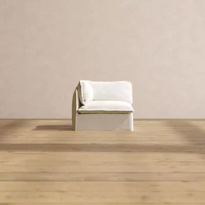 Sillón modular tapizado con brazo izquierdo, 1 plaza