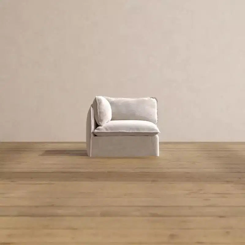 Sillón modular tapizado con brazo izquierdo, 1 plaza