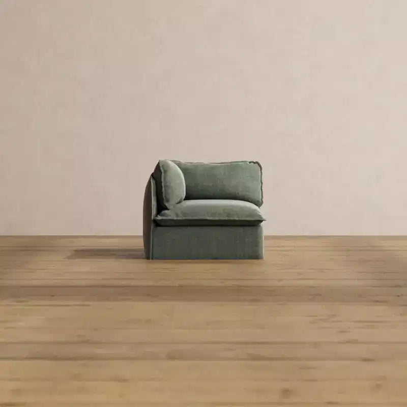 Sillón modular tapizado con brazo izquierdo, 1 plaza