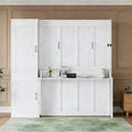 Luxystar Queen Murphy Bed with Wardrobe and Desk