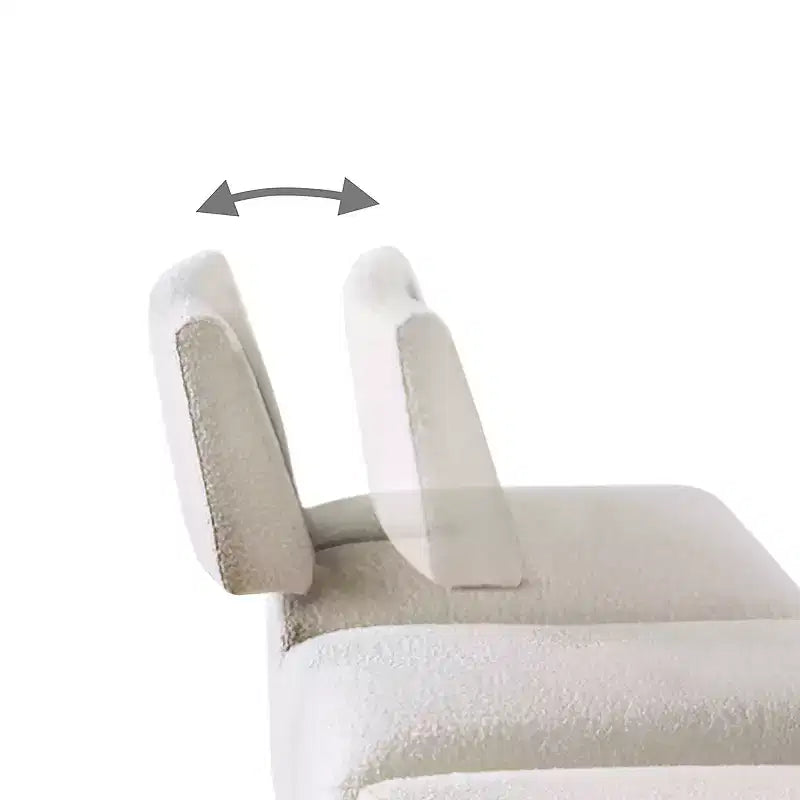 Sillón reclinable individual sin brazos de chenilla azul