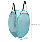 Cesto de ropa plegable de malla, negro/azul/verde/rosa, 75L, para 1 persona