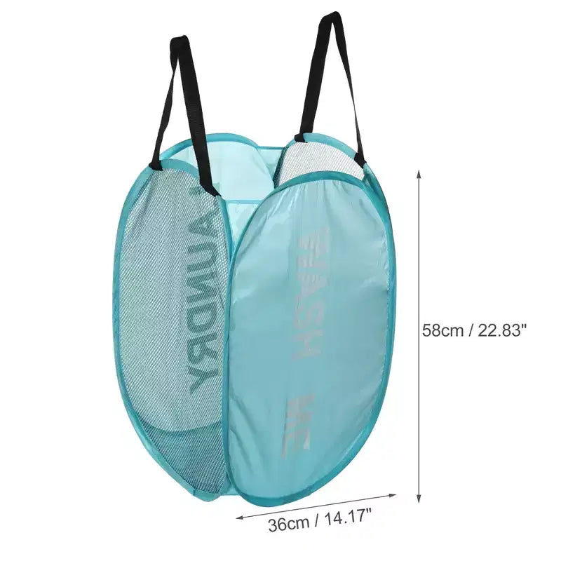 Cesto de ropa plegable de malla, negro/azul/verde/rosa, 75L, para 1 persona
