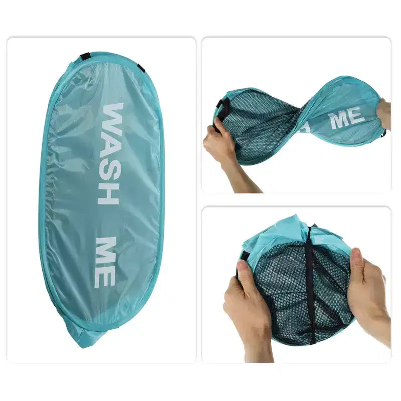 Cesto de ropa plegable de malla, negro/azul/verde/rosa, 75L, para 1 persona
